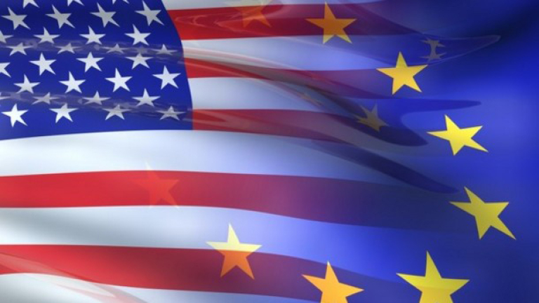 Американски флаг и ЕС