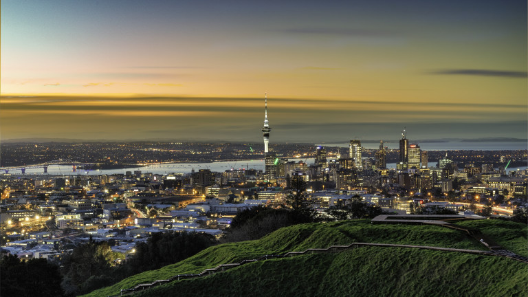 Auckland city by night