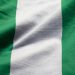 Closeup of Ruffled Nigeria Flag, Nigeria Flag Blowing in Wind